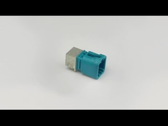 มุมขวา Quad Mini FAKRA Connector รหัส Z Water Blue สี่พอร์ต