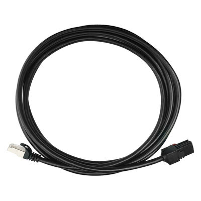 12 PIN Black Male Connector HSD Cable To Ethernet RJ45 Crystal Head Plug