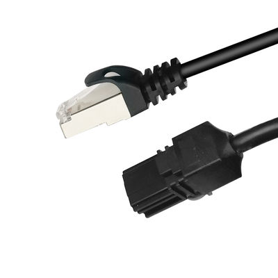 12 PIN Black Male Connector HSD Cable To Ethernet RJ45 Crystal Head Plug