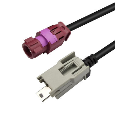 Mini B Plug USB HSD Cable Assembly Data Transfer Extension For Car Audio