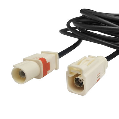 Lightweight White FAKRA GPS Adapter , Code B FAKRA Pigtail Cable Assembly