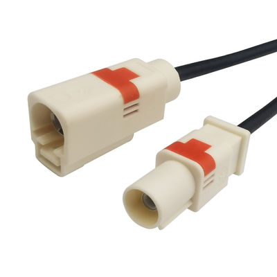 Lightweight White FAKRA GPS Adapter , Code B FAKRA Pigtail Cable Assembly