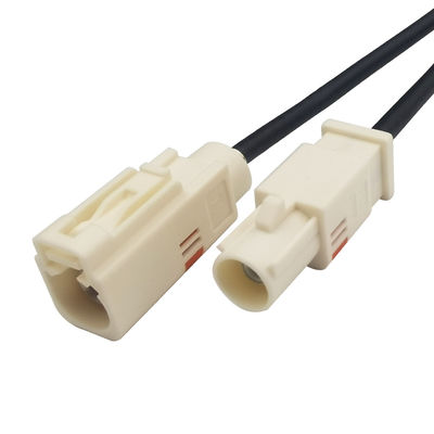 Lightweight White FAKRA GPS Adapter , Code B FAKRA Pigtail Cable Assembly
