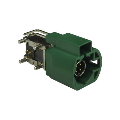 Right Angle Type FAKRA HSD Connector PCB Mount 4+2 Contact Pin Connector