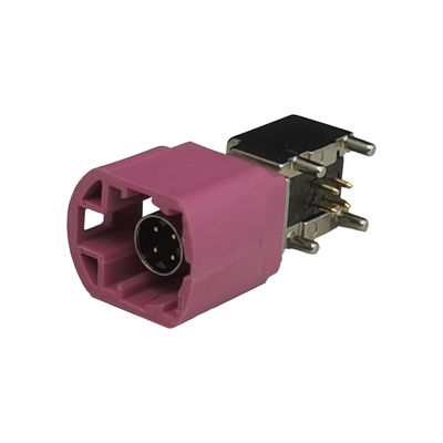 FAKRA HSD Connector 4 pin 90 Degree PCB Mount Right Angle Coaxial Connector