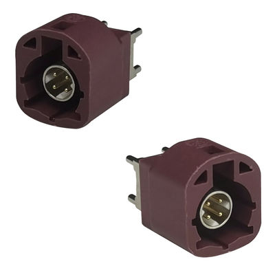 FAKRA HSD Connector Right Angle Type PCB Mount For Automotive