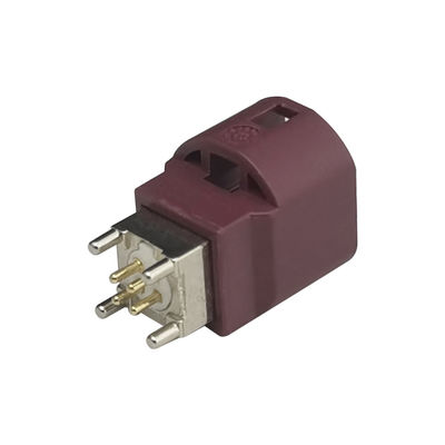 FAKRA HSD Connector Right Angle Type PCB Mount For Automotive