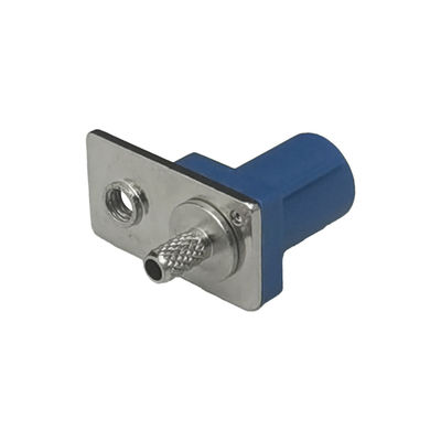 Blue Color FAKRA C Connector PCB Mount For GPS RF Communications Systems