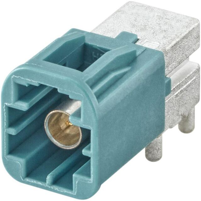 FAKRA Connector Plug R/A PCB สายเชื่อมมมุมขวา AMS29A-40MZ5-Z น้ําสีฟ้า